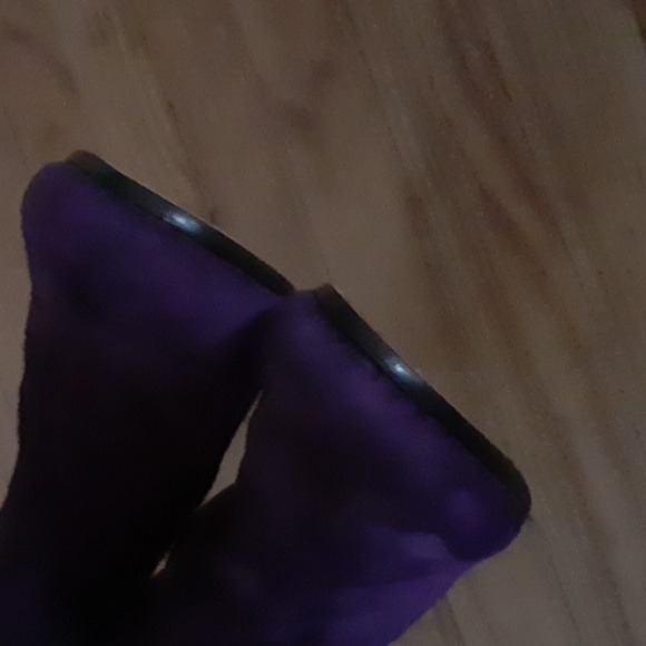 Eileen Shields Purple Suede sock Boot Sz 41 /US 10 Italy - Picture 8 of 14